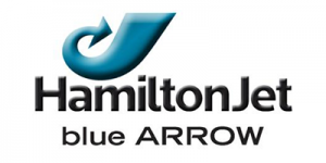 Blue arrow logo
